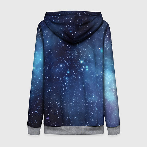 Женская толстовка на молнии Звездное небо - нейросеть / 3D-Меланж – фото 2