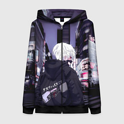 Толстовка на молнии женская Kaneki Ken, цвет: 3D-черный