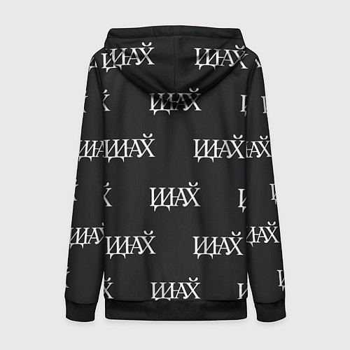 Женская толстовка на молнии Русские иероглифы - иди на йух паттерн / 3D-Черный – фото 2