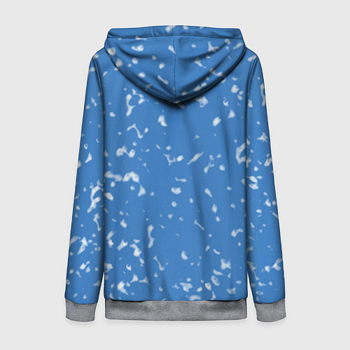 Женская толстовка на молнии Белые гуси и утки / 3D-Меланж – фото 2