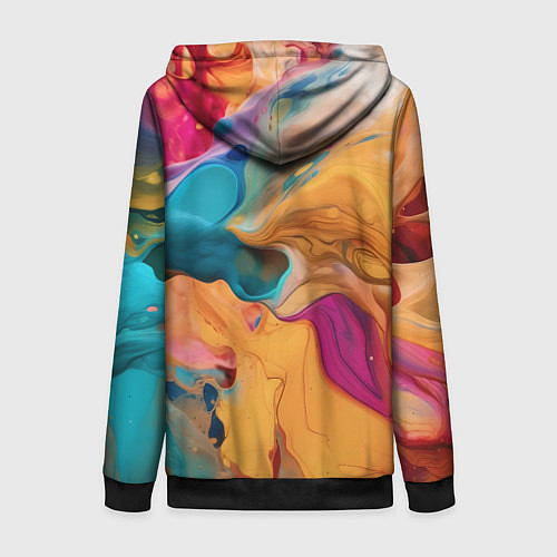 Женская толстовка на молнии Roblox Logo Color / 3D-Черный – фото 2