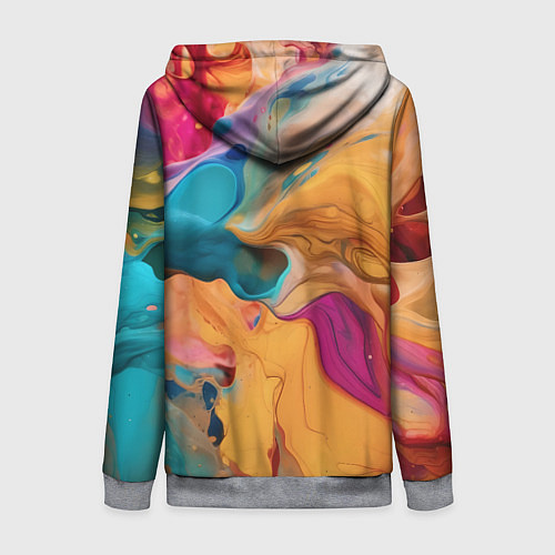 Женская толстовка на молнии Roblox Logo Color / 3D-Меланж – фото 2