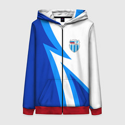 Толстовка на молнии женская Волгоградский ротор - клуб, цвет: 3D-красный