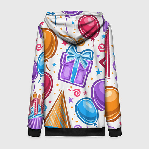 Женская толстовка на молнии Вечеринка / 3D-Черный – фото 2