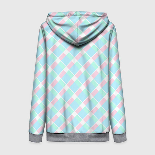 Женская толстовка на молнии Клетка из фильма Барби / 3D-Меланж – фото 2