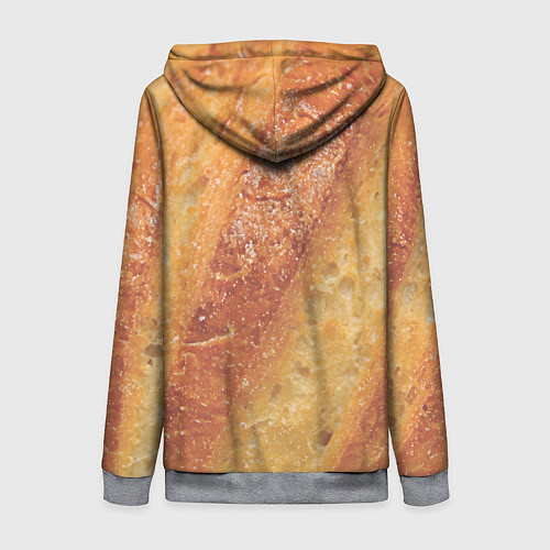 Женская толстовка на молнии Корочка батона / 3D-Меланж – фото 2