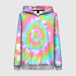 Женская толстовка на молнии Tie-Dye кислотный в стиле барби