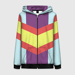 Женская толстовка на молнии Винтажный цвет 60 годов