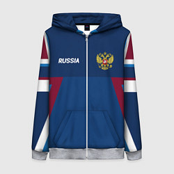 Женская толстовка на молнии Спортивная Россия
