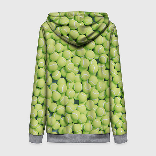 Женская толстовка на молнии Много теннисных мячей / 3D-Меланж – фото 2