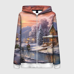 Женская толстовка на молнии Зима в городе