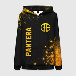 Женская толстовка на молнии Pantera - gold gradient вертикально