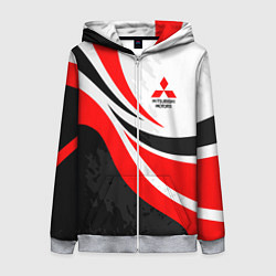 Толстовка на молнии женская Evo racer mitsubishi - uniform, цвет: 3D-меланж