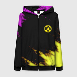 Толстовка на молнии женская Borussia Dortmund sport, цвет: 3D-черный