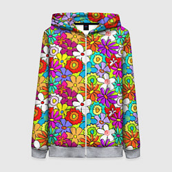 Женская толстовка на молнии Floral multicolour