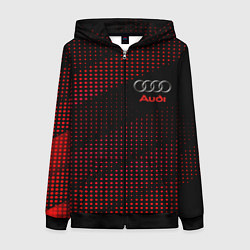 Толстовка на молнии женская Audi sportdot, цвет: 3D-черный