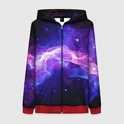 Женская толстовка на молнии Фиолетовый туман в движении