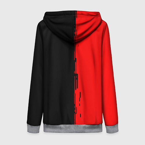 Женская толстовка на молнии Алиса рок группа краски альбом / 3D-Меланж – фото 2