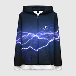 Толстовка на молнии женская Counter Strike - lightning, цвет: 3D-белый