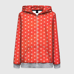 Женская толстовка на молнии Красная асаноха