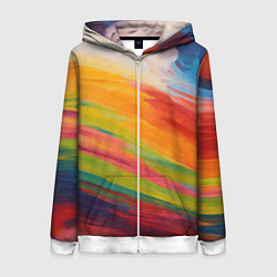 Женская толстовка на молнии Мазки красками