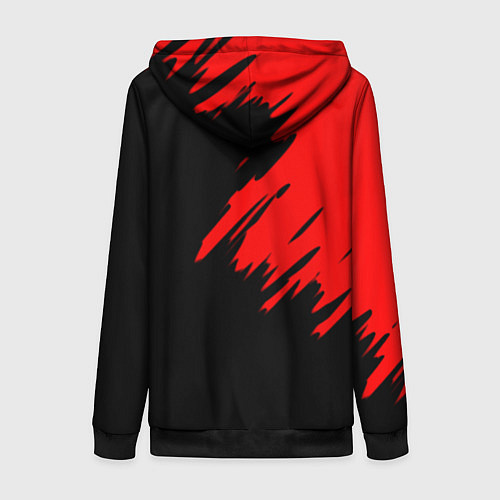 Женская толстовка на молнии БССР текстура краски / 3D-Черный – фото 2