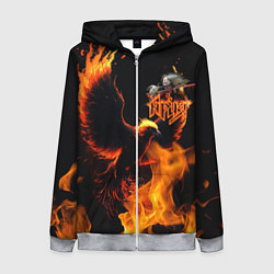 Толстовка на молнии женская Феникс ария, цвет: 3D-меланж