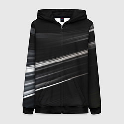 Толстовка на молнии женская Black abstract background, цвет: 3D-черный