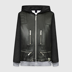 Женская толстовка на молнии Terminator first - leather jacket