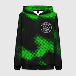 Толстовка на молнии женская PSG sport halftone, цвет: 3D-черный