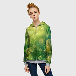 Толстовка на молнии женская Летние пузыри, цвет: 3D-меланж — фото 2