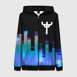 Женская толстовка на молнии Judas Priest эквалайзер