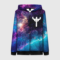 Женская толстовка на молнии Judas Priest space rock