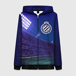 Женская толстовка на молнии Club Brugge ночное поле