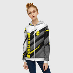 Толстовка на молнии женская Helldivers 2: Uniform Yellow x White, цвет: 3D-белый — фото 2