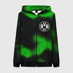 Толстовка на молнии женская Borussia sport halftone, цвет: 3D-черный