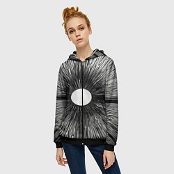 Толстовка на молнии женская Поглощение, цвет: 3D-черный — фото 2