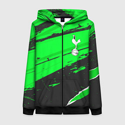 Толстовка на молнии женская Tottenham sport green, цвет: 3D-черный