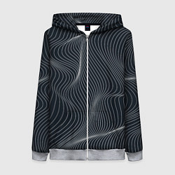 Толстовка на молнии женская Черная аннигиляция, цвет: 3D-меланж