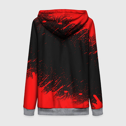 Женская толстовка на молнии Dead by daylight огненный / 3D-Меланж – фото 2