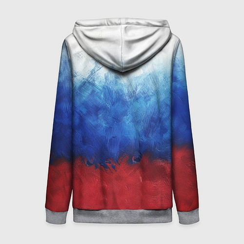 Женская толстовка на молнии Герб России и флаг / 3D-Меланж – фото 2