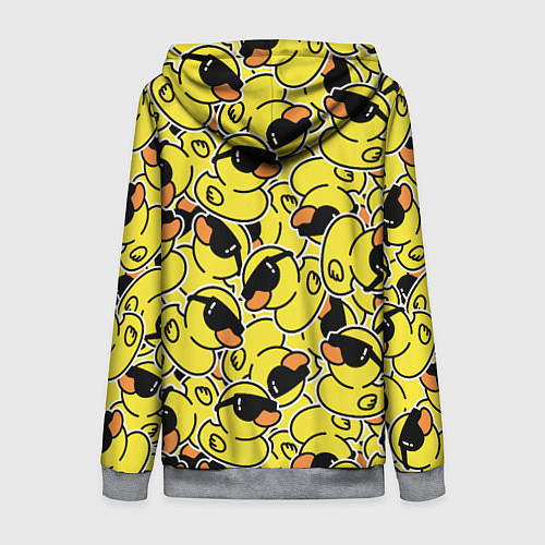 Женская толстовка на молнии Уточки в очках / 3D-Меланж – фото 2