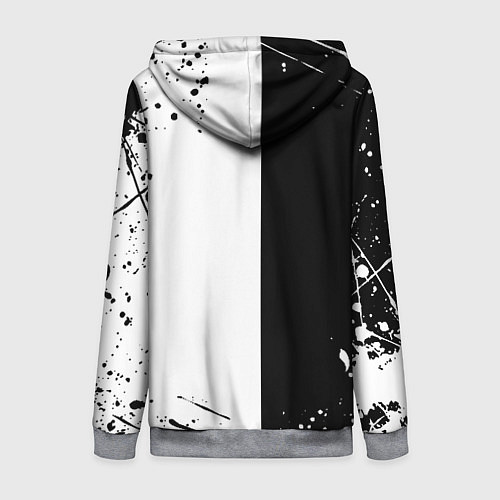 Женская толстовка на молнии Juventus краски текстура спорт / 3D-Меланж – фото 2