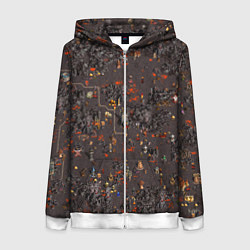 Женская толстовка на молнии Герои 3 Карта Инферно