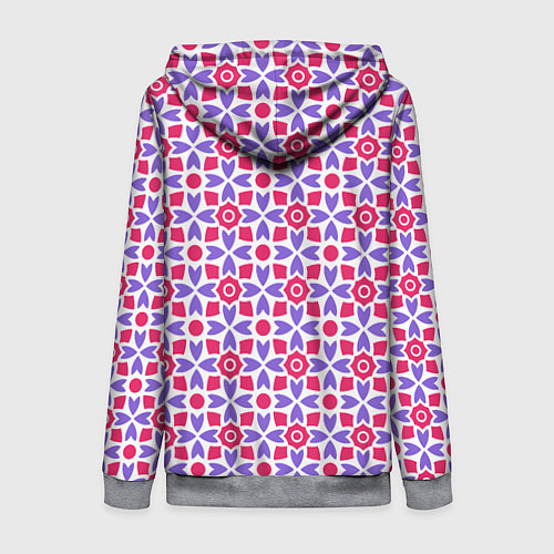 Женская толстовка на молнии Потрясающий узор батик / 3D-Меланж – фото 2