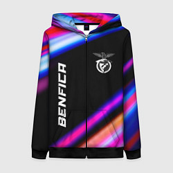 Толстовка на молнии женская Benfica speed game lights, цвет: 3D-черный