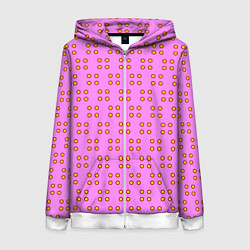 Толстовка на молнии женская Паттерн точечный, цвет: 3D-белый