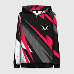 Толстовка на молнии женская Code Geass electro lines, цвет: 3D-черный