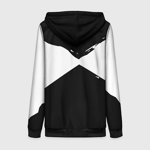 Женская толстовка на молнии Герб рф абстрактные краски / 3D-Черный – фото 2