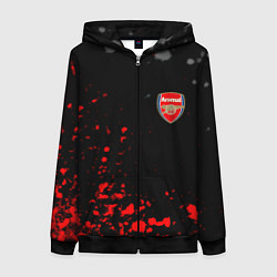 Толстовка на молнии женская Arsenal spash, цвет: 3D-черный